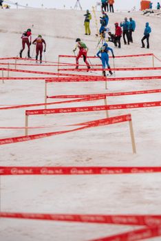 Arinsal, Andorra : 2021 March 2 : Skiiers in the ISMF WC Championships Comapedrosa Andorra 2021 U18