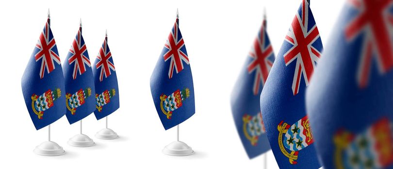 Set of Cayman Islands national flags on a white background.