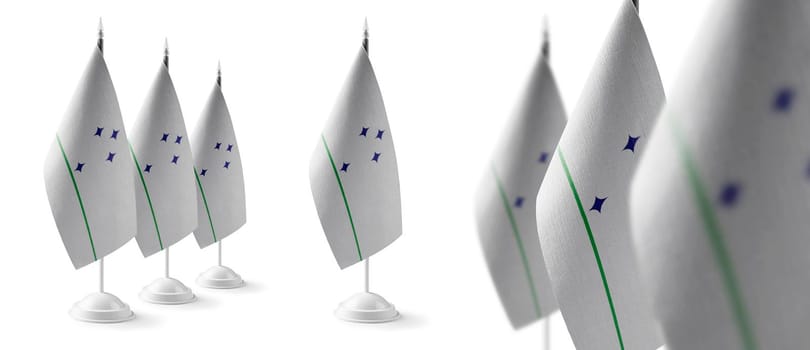 Set of Mercosur national flags on a white background.