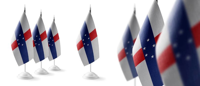 Set of Netherlands Antilles national flags on a white background.