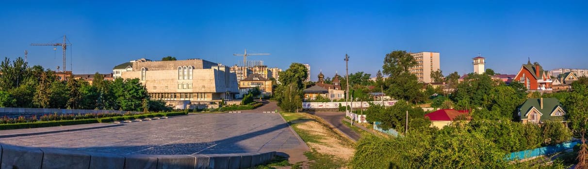 Cherkasy, Ukraine 07.12.2020. Cherkasy Regional Museum of Local Lore, Ukraine, on a sunny summer morning