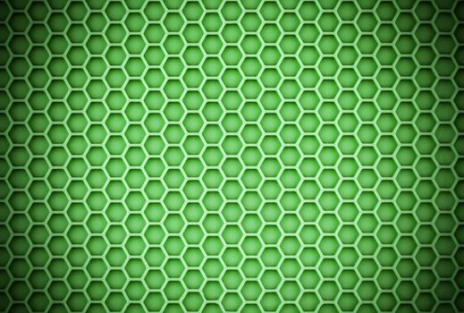 abstract green honeycomb unobtrusive sharp background with vignette.