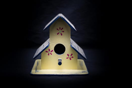 houses for birds made of wood and hand painted