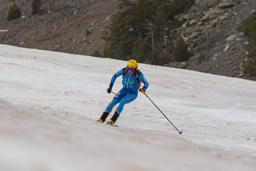 Arinsal, Andorra : 2021 March 2 : BOSCACCI Michele ITA in the ISMF WC Championships Comapedrosa Andorra 2021- RelayRace Men.