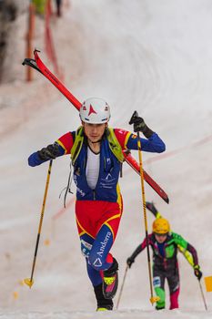 Arinsal, Andorra : 2021 March 2 : PEREZ COMPTE David in the ISMF WC Championships Comapedrosa Andorra 2021- RelayRace Men.