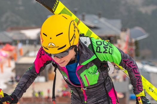 Arinsal, Andorra : 2021 March 2 : MIHELIC Luka SLO in the ISMF WC Championships Comapedrosa Andorra 2021- RelayRace Men.