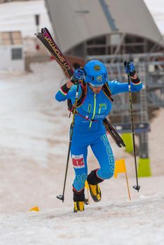 Arinsal, Andorra : 2021 March 2 : MAGUET Nadir ITA in the ISMF WC Championships Comapedrosa Andorra 2021- RelayRace Men.