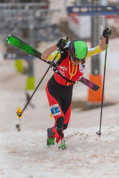 Arinsal, Andorra : 2021 March 2 : ALCALDE SáNCHEZ Antonio ESP in the ISMF WC Championships Comapedrosa Andorra 2021- RelayRace Men.