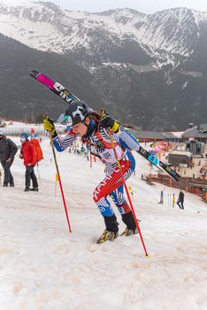 Arinsal, Andorra : 2021 March 3 : LOVRANTOVA Katarina SKO in the ISMF WC Championships Comapedrosa Andorra 2021- Sprint Senior Woman.