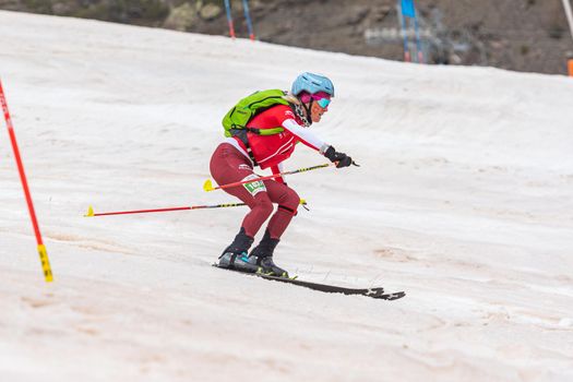 Arinsal, Andorra : 2021 March 3 : KREUZER Victoria SUI in the ISMF WC Championships Comapedrosa Andorra 2021- Relay Race Women.