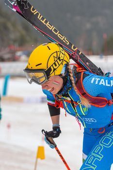 Arinsal, Andorra : 2021 March 3 : MARTINI Mara ITA in the ISMF WC Championships Comapedrosa Andorra 2021- Relay Race Women.
