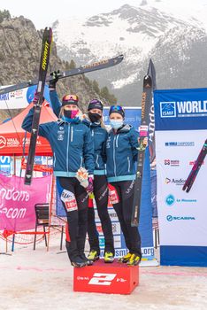 Arinsal, Andorra : 2021 March 3 : SCHMID Alessandra SUI in the ISMF WC Championships Comapedrosa Andorra 2021- Relay Race Women.