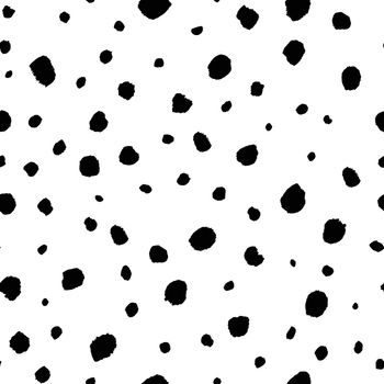 Abstract modern dalmatian seamless pattern. Animals trendy background. Black and white decorative vector illustration for print, card, postcard, fabric, textile. Modern ornament of stylized skin.