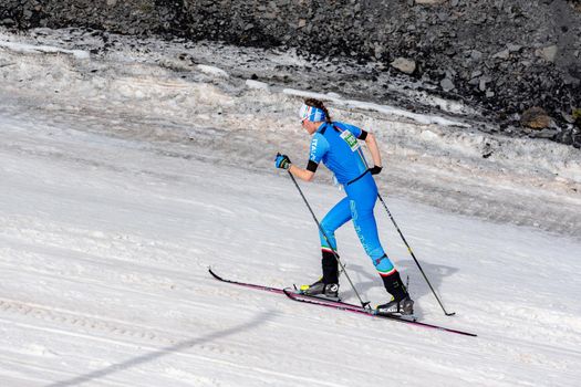 Arinsal, Andorra: 2021 March 4 :  VERONESE Ilaria ITA in the ISMF WC Championships Comapedrosa Andorra 2021 Vertical Race.