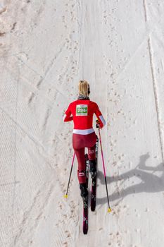 Arinsal, Andorra: 2021 March 4 :  KREUZER Victoria SUI in the ISMF WC Championships Comapedrosa Andorra 2021 Vertical Race.