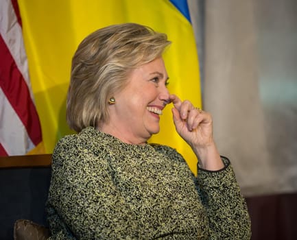 NEW YORK, USA - Sep 20, 2016: Candidate for Presidency of the United States Hillary Clinton during the 71 th session of the UN General Assembly in New York