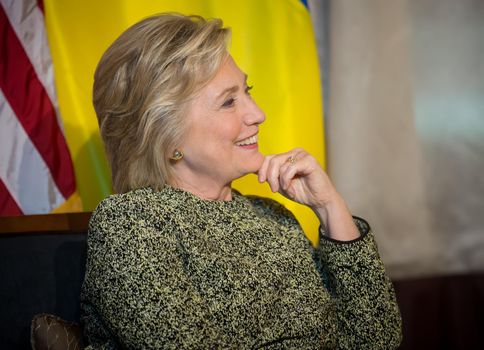 NEW YORK, USA - Sep 20, 2016: Candidate for Presidency of the United States Hillary Clinton during the 71 th session of the UN General Assembly in New York