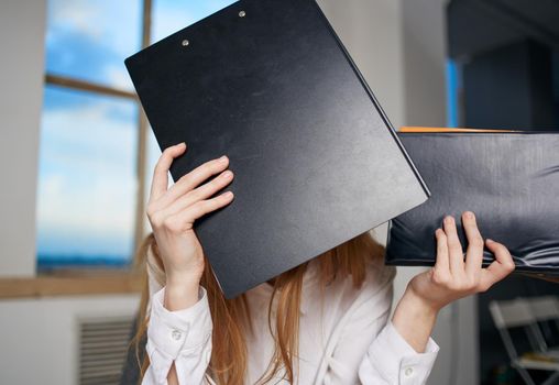 Business woman documents office lifestyle Professional secretary. High quality photo