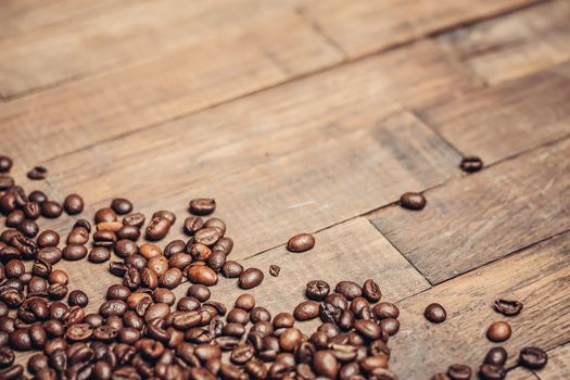 grains on a wooden background aromatic drink cooking. High quality photo
