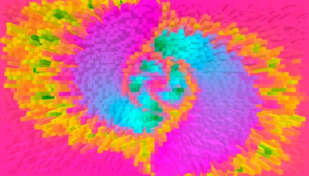 Abstract textured multicolored background. 3d image