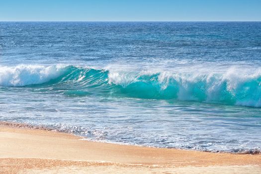 turquoise waves at Sandy Beach, Oahu, Hawaii USA