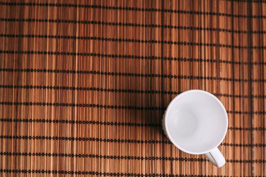 white mug on table wooden stand texture background images. High quality photo