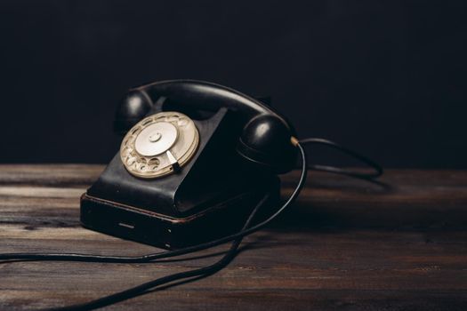 retro telephone old technology communication vintage nostalgia. High quality photo