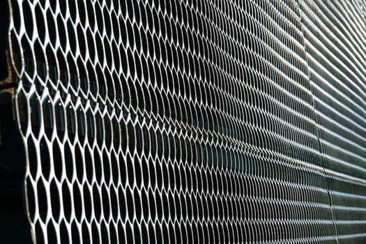 closeup image of expanded metal for Decoration, architecture and building