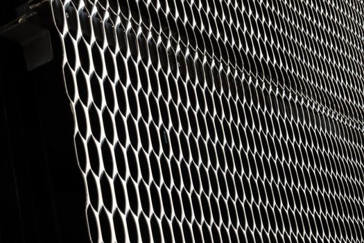 closeup image of expanded metal for Decoration, architecture and building