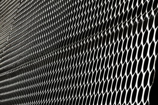 closeup image of expanded metal for Decoration, architecture and building
