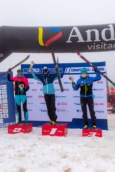 Arinsal, Andorra: 2021 March 6: BOSCACCI Michele in ISMF WC Comapedrosa 2021 Andorra. Individual Race