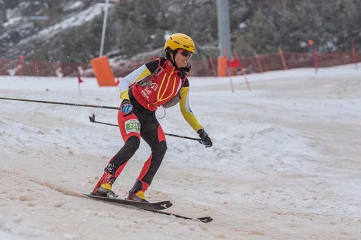 Arinsal, Andorra: 2021 March 6: DE DIEGO AGUADO Fatima ESP in ISMF WC Comapedrosa 2021 Andorra. Individual Race Woman