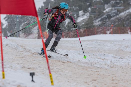 Arinsal, Andorra: 2021 March 6: JANUSZYK Iwona POL in ISMF WC Comapedrosa 2021 Andorra. Individual Race Woman