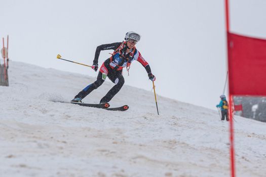 Arinsal, Andorra: 2021 March 6: BONNEL Lorna FRA in ISMF WC Comapedrosa 2021 Andorra. Individual Race Woman