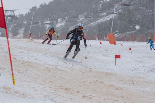 Arinsal, Andorra: 2021 March 6: HARROP Emily FRA in ISMF WC Comapedrosa 2021 Andorra. Individual Race Woman