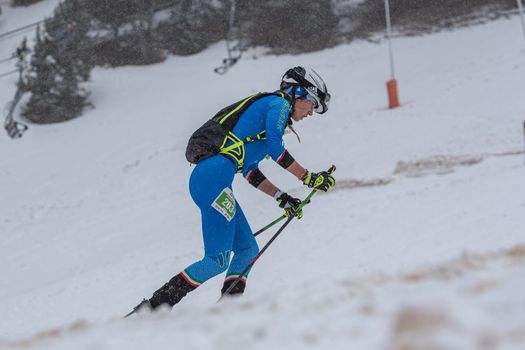 Arinsal, Andorra: 2021 March 6: MARTINI Mara ITA in ISMF WC Comapedrosa 2021 Andorra. Individual Race Woman