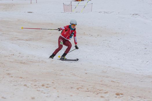 Arinsal, Andorra: 2021 March 6: FATTON Marianne SUI in ISMF WC Comapedrosa 2021 Andorra. Individual Race Woman