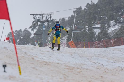 Arinsal, Andorra: 2021 March 6: ALEXANDERSSON Tove SWE in ISMF WC Comapedrosa 2021 Andorra. Individual Race Woman