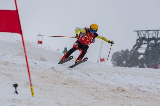 Arinsal, Andorra: 2021 March 6: BOSCACCI Michele in ISMF WC Comapedrosa 2021 Andorra. Individual Race
