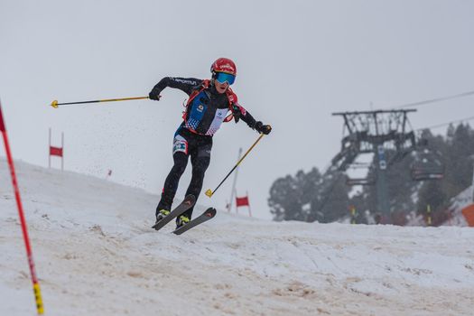 Arinsal, Andorra: 2021 March 6: BOSCACCI Michele in ISMF WC Comapedrosa 2021 Andorra. Individual Race