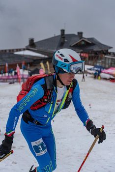 Arinsal, Andorra: 2021 March 6: MAGNINI Davide ITA in ISMF WC Comapedrosa 2021 Andorra. Individual Race