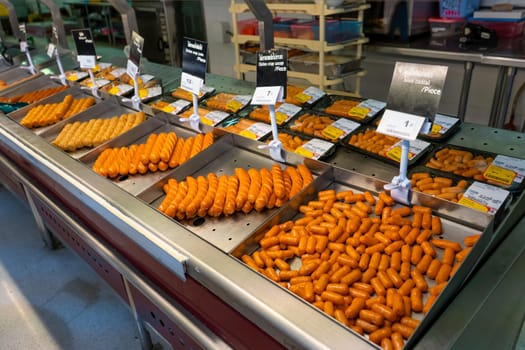 sausage counter at the grocery store.