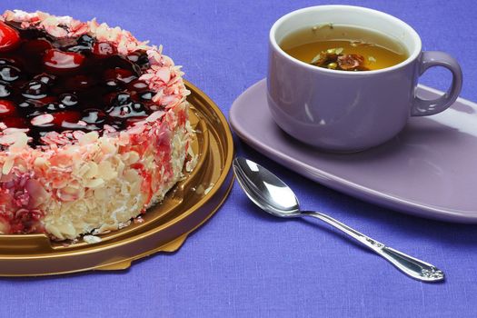 Food and desserts. Beautiful delicious cheesecake cake. High quality photo