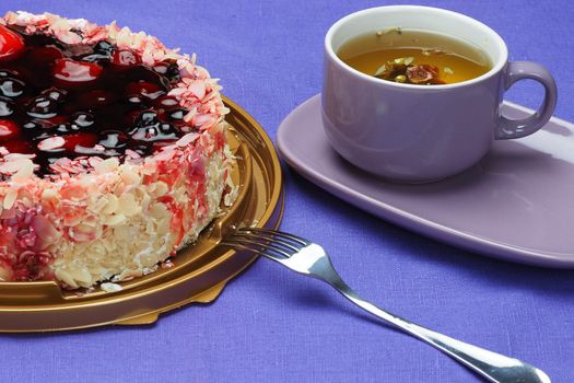 Food and desserts. Beautiful delicious cheesecake cake. High quality photo