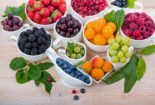 berry mix isolated on a white background.