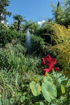 André Heller Botanical Garden. Gardone Riviera (BS), ITALY - August 25, 2020