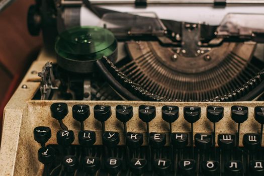 typewriter retro style nostalgia journalist old technology. High quality photo