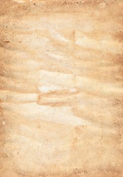 Lightly soiled sheet of rusty color paper - dirty paper texture