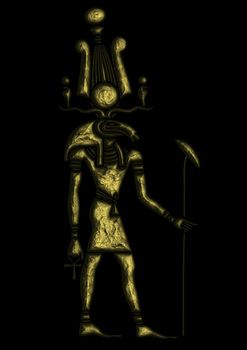 Image of the Khensu - God of ancient Egypt. Khensu is an Ancient Egyptian god whose main role was associated with the moon.