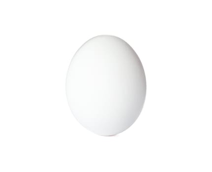 White chicken egg isolated on white background